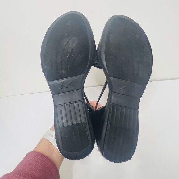 Anne Klein Sport Kameko Wedge Sandal Patent Leather 7M - Picture 3 of 7